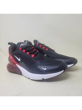 Nike Air Max 270 Shoes Black University Red White Men's Size 11.5 AH8050-022